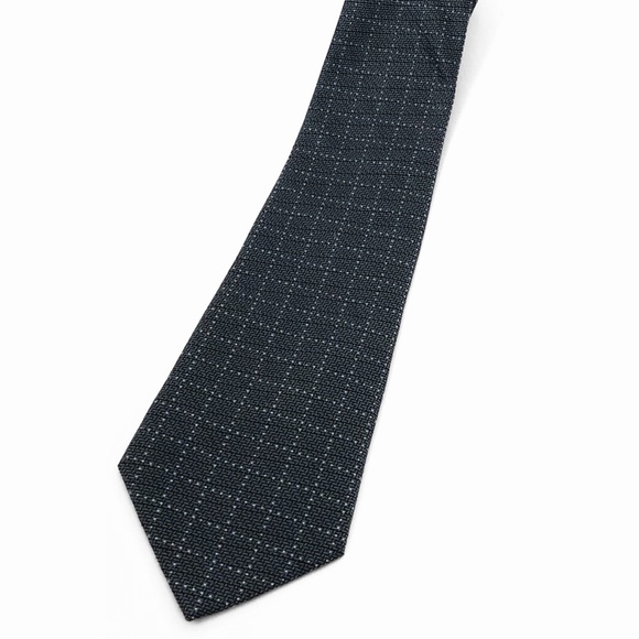 Calvin Klein Silk Tie Mens Grey Microdot Professional - Picture 3 of 4
